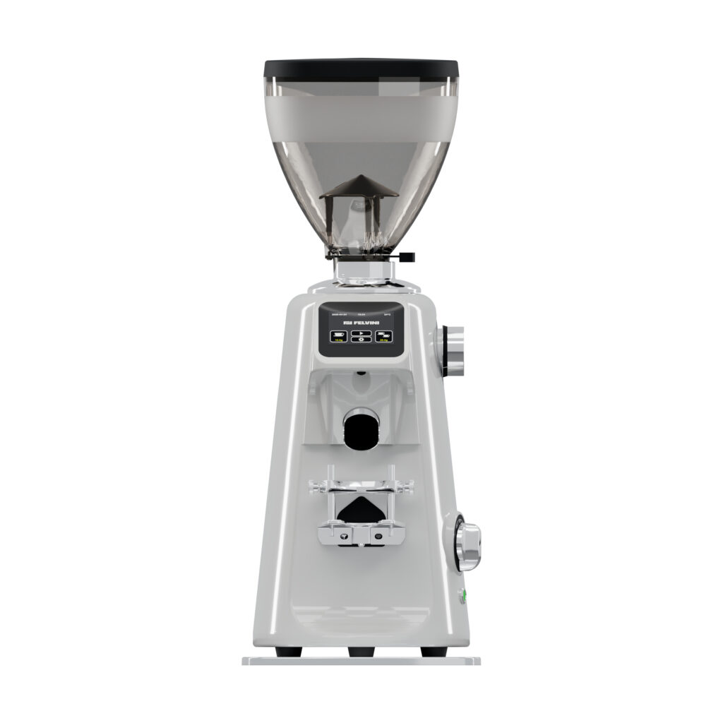 Felvini Grande JX-680P 74 mm Tartılı Espresso Kahve Değirmeni — Beyaz · Görsel 1